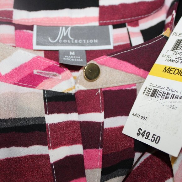 JM Collection Womens Multicolor Blouse NWT - Picture 2 of 5